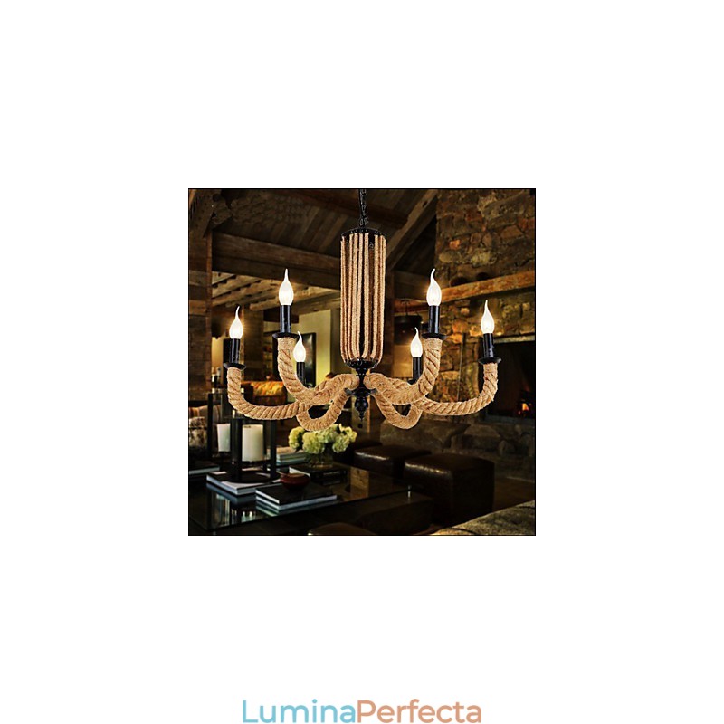 Candelabru Retro Rope Lampă din fier