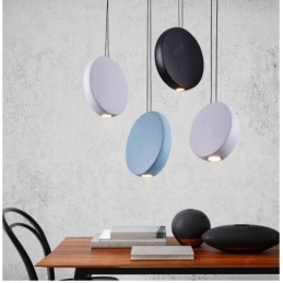 Lampă suspendată modernă, contemporană, cu 1 lumină, din aliaj de aluminiu, cu abajur din aliaj de aluminiu