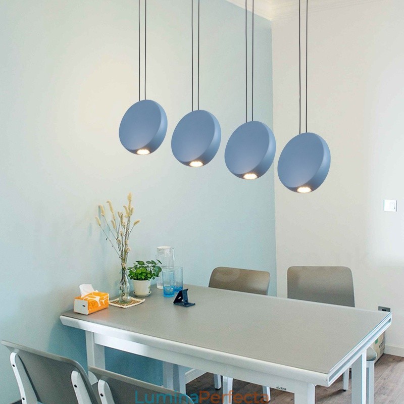 Lampă suspendată modernă, contemporană, cu 1 lumină, din aliaj de aluminiu, cu abajur din aliaj de aluminiu