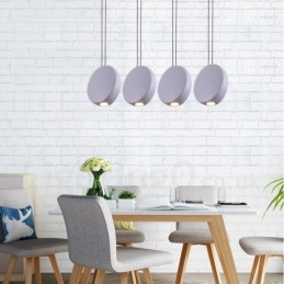 Lampă suspendată modernă, contemporană, cu 1 lumină, din aliaj de aluminiu, cu abajur din aliaj de aluminiu