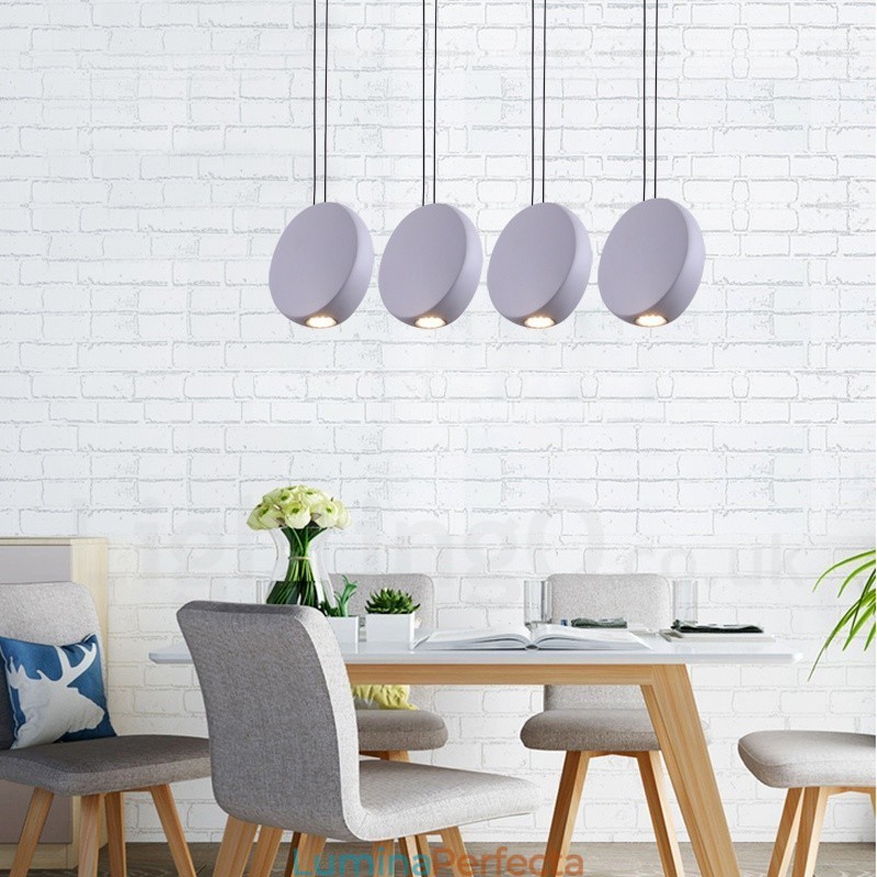 Lampă suspendată modernă, contemporană, cu 1 lumină, din aliaj de aluminiu, cu abajur din aliaj de aluminiu