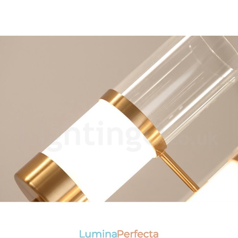 Rustic Lodge Modern Contemporan Candelabru din oțel cu 6 lumini și abajur din sticlă