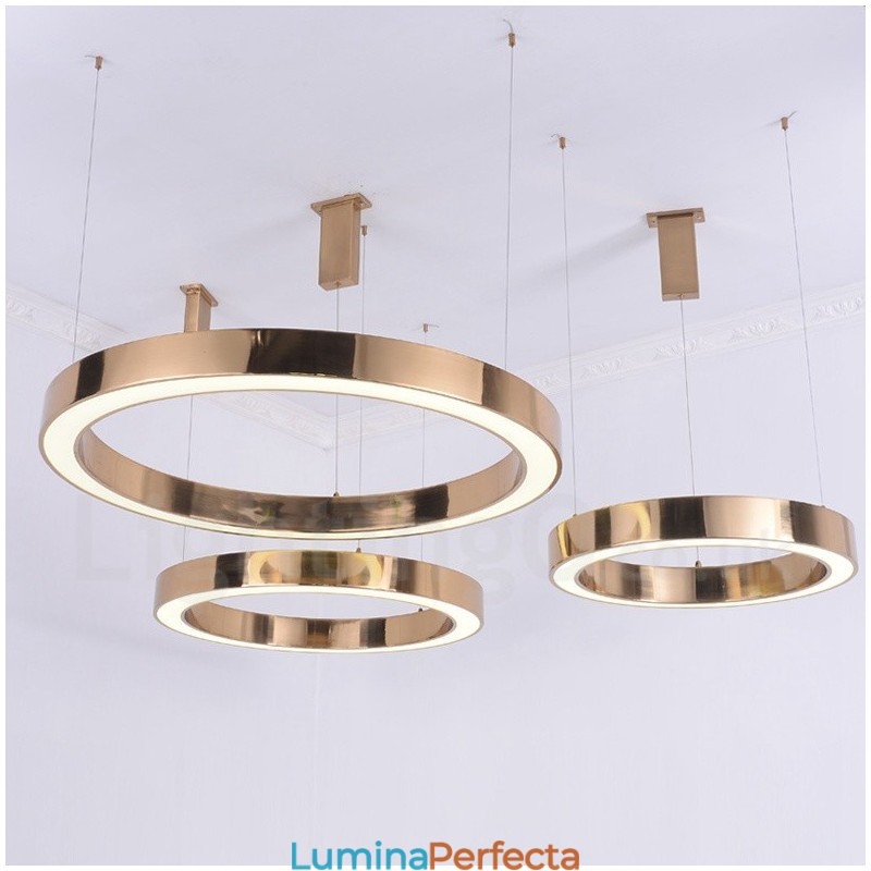 Lampă suspendată din oțel, modernă și contemporană, cu abajur din acril