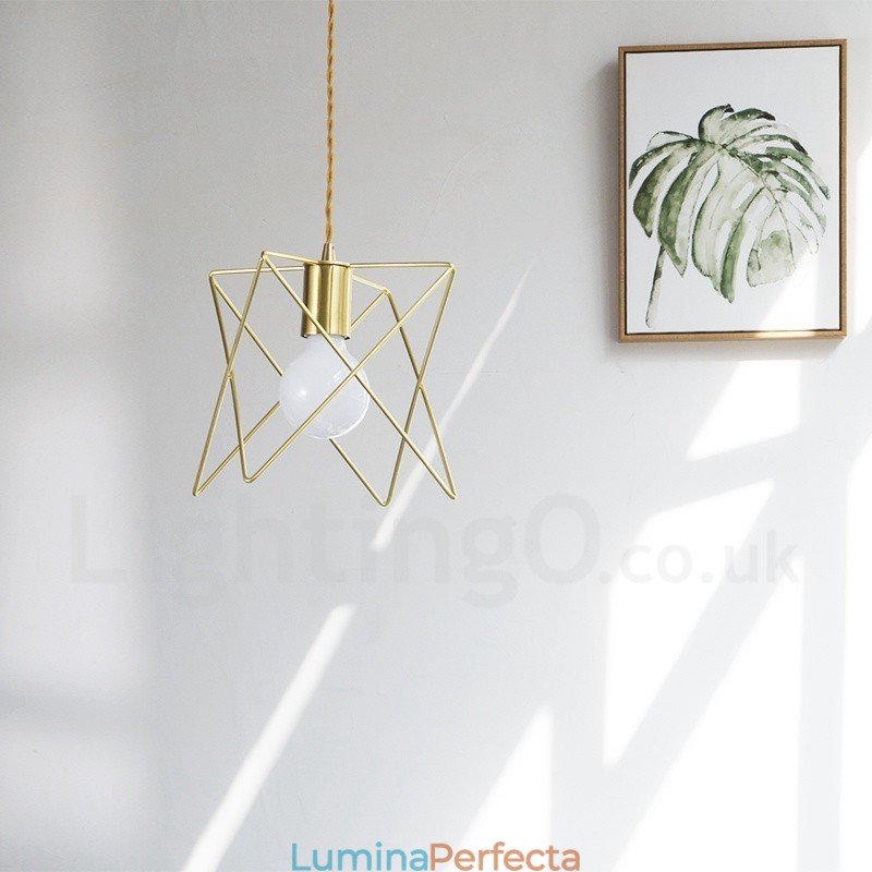 Lampă suspendată din oțel, modernă și contemporană, cu abajur