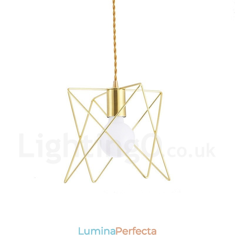 Lampă suspendată din oțel, modernă și contemporană, cu abajur