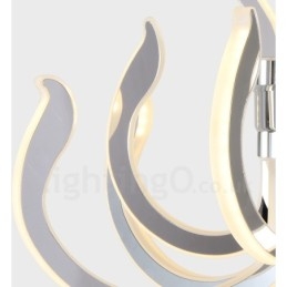 Candelabru acrilic modern contemporan, cu 24 de lumini, cu abajur din acril