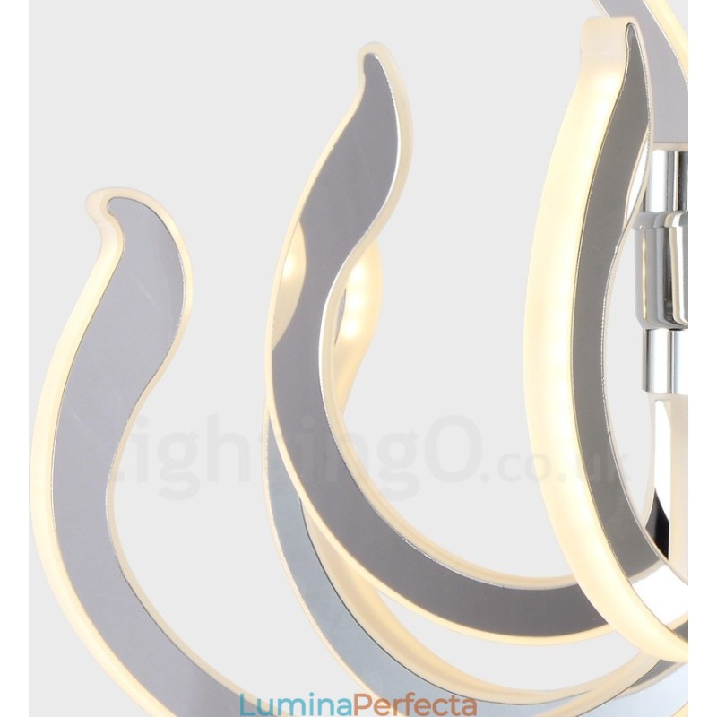 Candelabru acrilic modern contemporan, cu 24 de lumini, cu abajur din acril