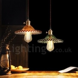 Rustic Lodge Retro Lampă suspendată din oțel cu 1 lumină și abajur din sticlă
