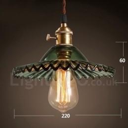 Rustic Lodge Retro Lampă suspendată din oțel cu 1 lumină și abajur din sticlă