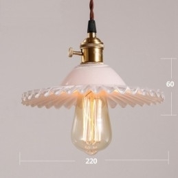 Rustic Lodge Retro Lampă suspendată din oțel cu 1 lumină și abajur din sticlă