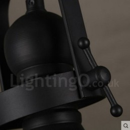 Lampă suspendată retro cu 1 lumină din oțel și abajur din sticlă