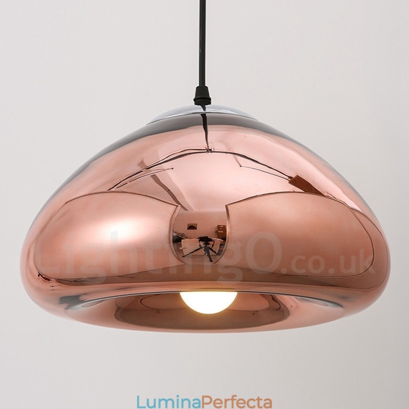 Lampă suspendată din sticlă, modernă și contemporană, cu abajur din sticlă