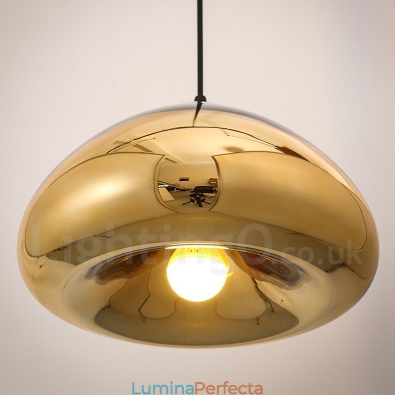 Lampă suspendată din sticlă, modernă și contemporană, cu abajur din sticlă