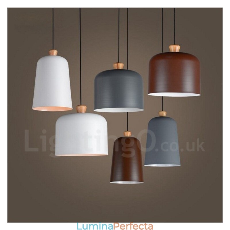 Lampă suspendată modernă, contemporană, cu 1 lumină, din aliaj de aluminiu, cu abajur din aliaj de aluminiu