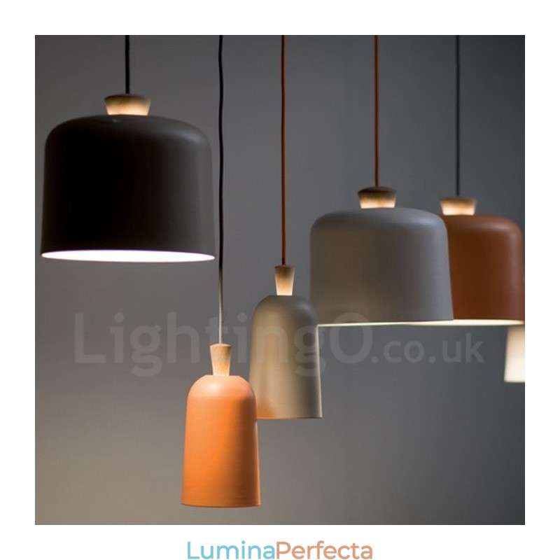 Lampă suspendată modernă, contemporană, cu 1 lumină, din aliaj de aluminiu, cu abajur din aliaj de aluminiu