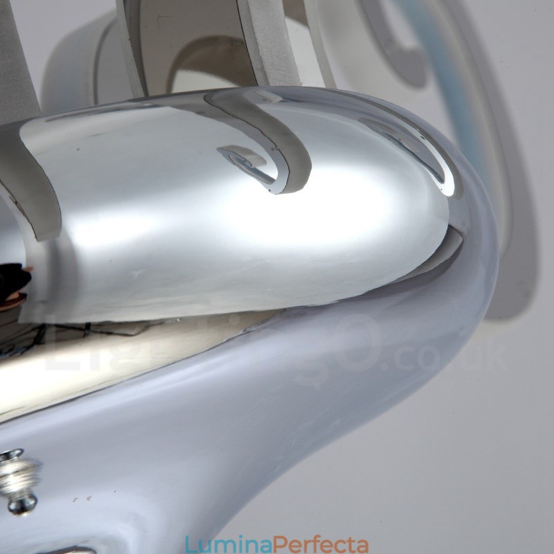 Candelabru din oțel modern și contemporan cu 8 lumini, cu abajur din acril