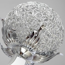 Candelabru din oțel modern și contemporan cu 12 lumini, cu abajur din aliaj de aluminiu