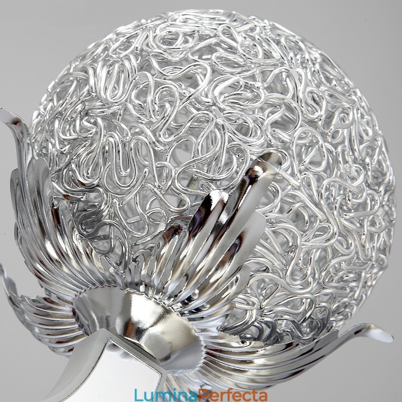 Candelabru din oțel modern și contemporan cu 12 lumini, cu abajur din aliaj de aluminiu