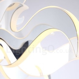 Candelabru din oțel modern și contemporan cu 12 lumini, cu abajur din acril