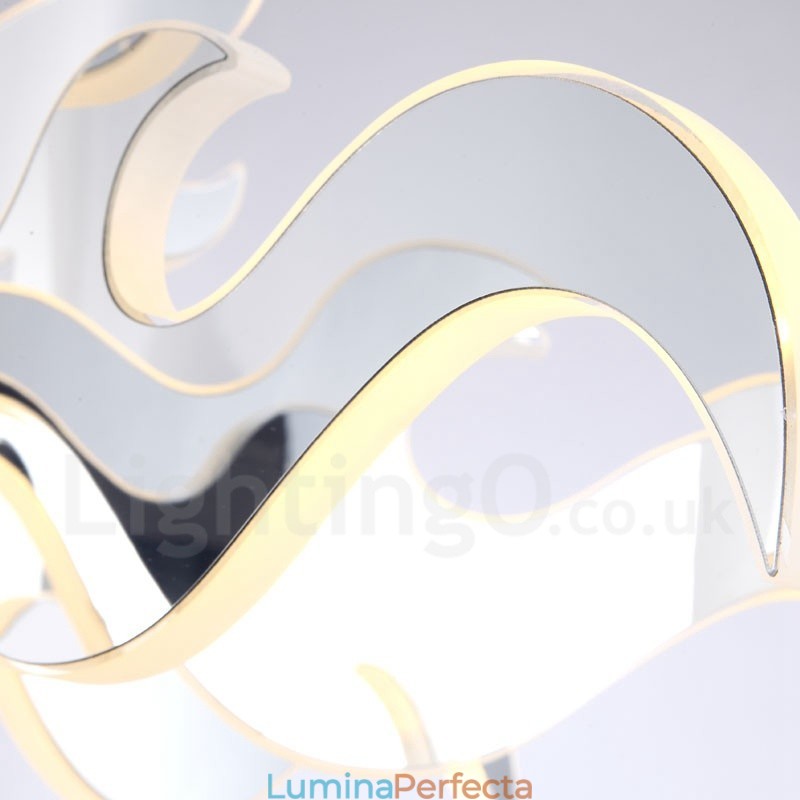 Candelabru din oțel modern și contemporan cu 9 lumini și abajur acrilic
