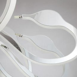 Candelabru din oțel modern și contemporan cu 8 lumini, cu abajur din acril