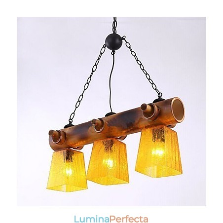 Candelabru din bambus de țară mediteraneană europeană