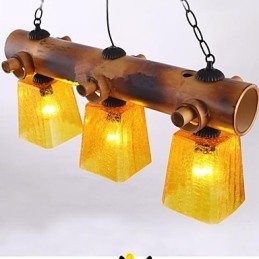 Candelabru din bambus de țară mediteraneană europeană