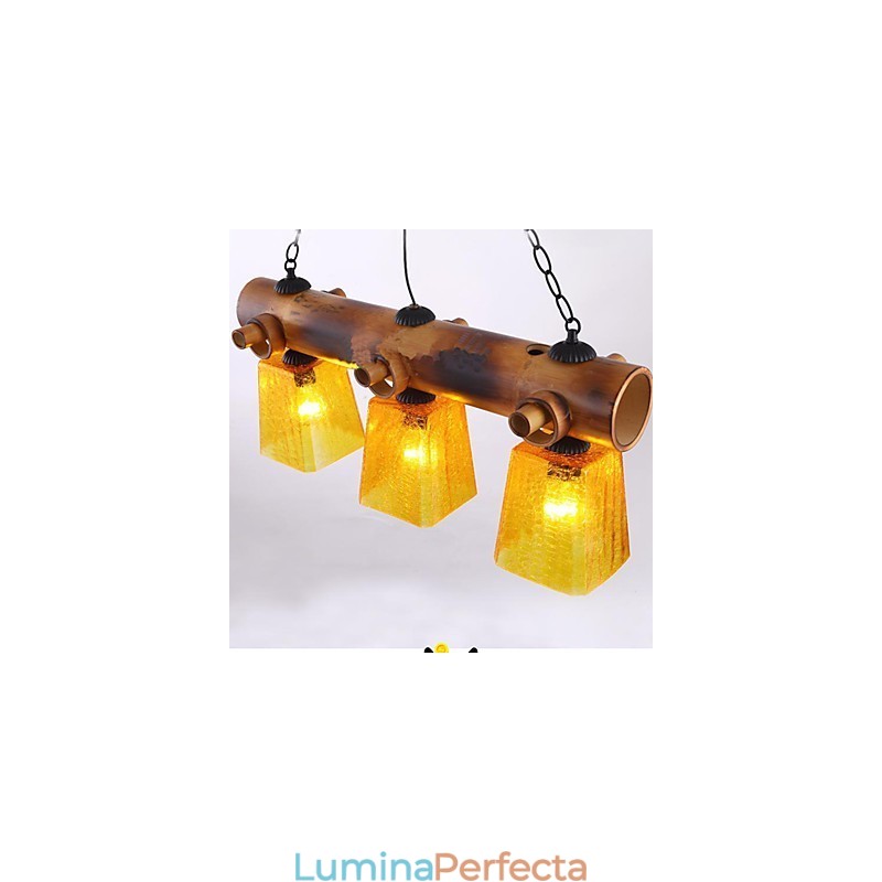 Candelabru din bambus de țară mediteraneană europeană