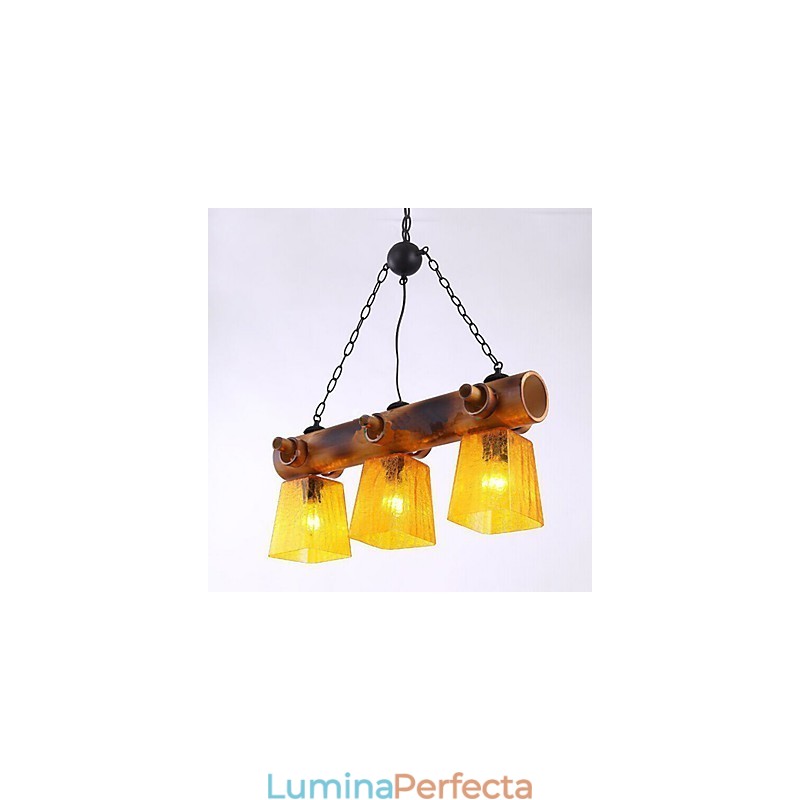 Candelabru din bambus de țară mediteraneană europeană