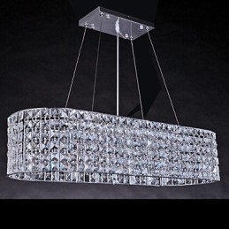 Candelabru modern contemporan din cristal cromat
