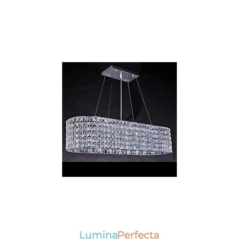 Candelabru modern contemporan din cristal cromat