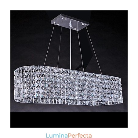 Candelabru modern contemporan din cristal cromat Candelabru modern contemporan din cristal cromat