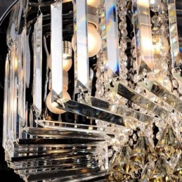 Plafoniere moderne și contemporane cu 6 lumini cu abajur de cristal