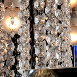 Plafoniere moderne și contemporane cu 6 lumini cu abajur de cristal