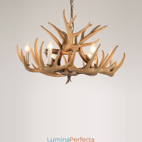 Candelabru retro vintage cu 6 lumini Candelabru retro vintage cu 6 lumini