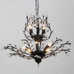 Candelabru rustic rustic cu 8 lumini