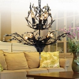 Candelabru rustic rustic cu 8 lumini