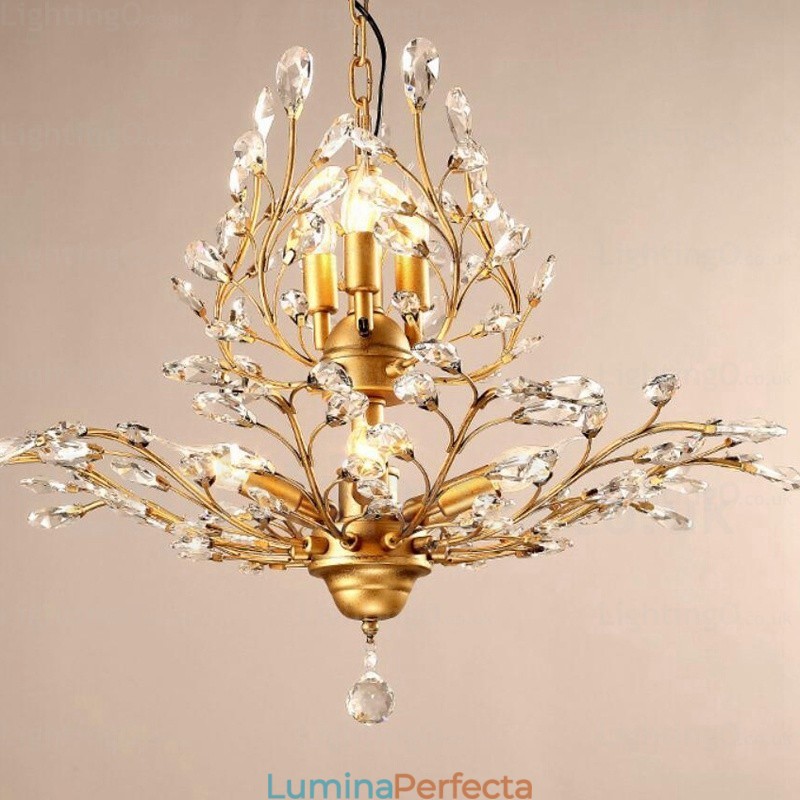 Candelabru rustic rustic cu 8 lumini