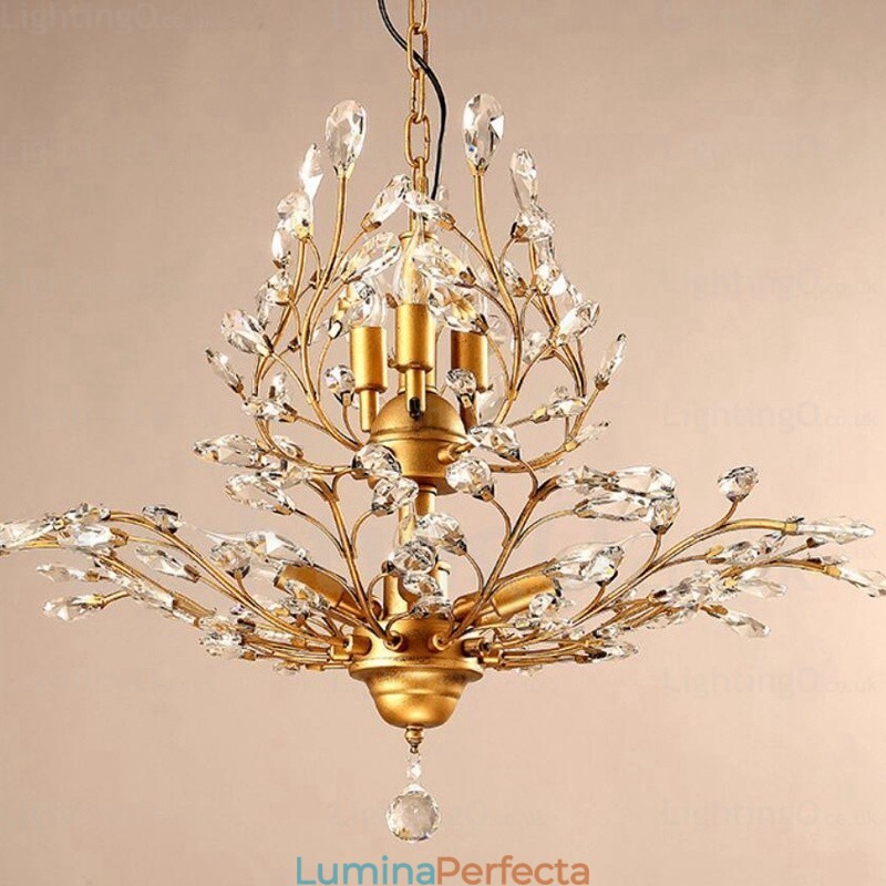 Candelabru rustic rustic cu 8 lumini