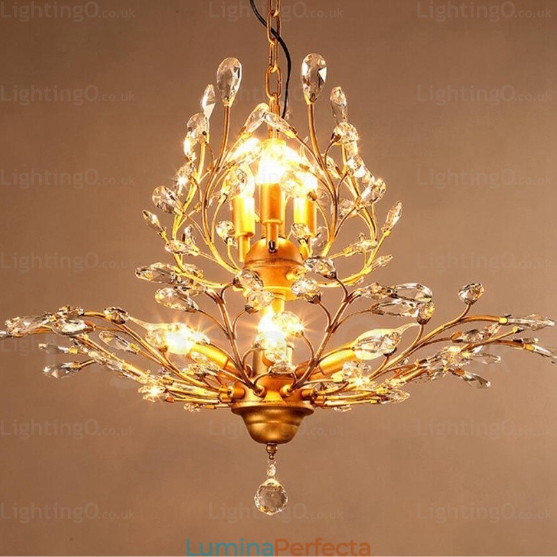 Candelabru rustic rustic cu 8 lumini
