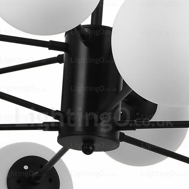 Candelabru nordic cu 12 lumini cu abajur din sticlă