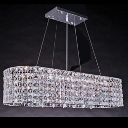 Candelabru modern contemporan din cristal cromat