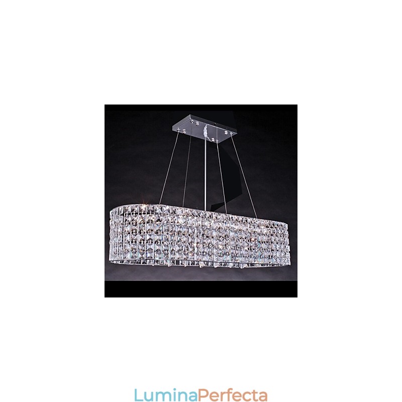 Candelabru modern contemporan din cristal cromat