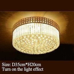 Candelabru de lux modern Cristal Absorb Dom Light Diametru 35CM Conține 3 becuri