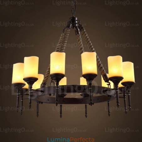 12 Lumini Country Rustic Vintage Retro Pandantiv cu Abajur din Sticlă 12 Lumini Country Rustic Vintage Retro Pandantiv cu Abajur din Sticlă