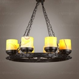 8 lumini Country Rustic Vintage Retro Pandantiv cu abajur din sticlă