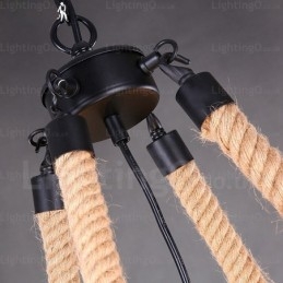 Lampă rustică rustică cu 8 lumini