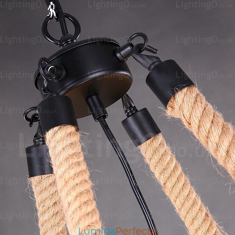 Lampă rustică rustică cu 8 lumini