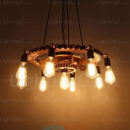 Lampă cu pandantiv vintage retro cu 9 lumini Lampă cu pandantiv vintage retro cu 9 lumini