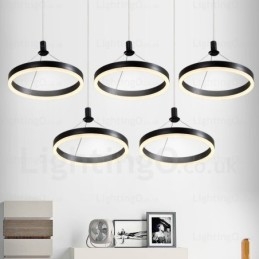 Lampă suspendată modernă contemporană cu 1 lumină, cu abajur acrilic